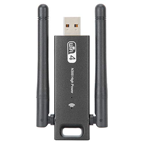 Tangxi USB-WLAN-Adapter für PC, 300-Mbit/s-Wireless-WLAN-Netzwerkadapter, USB-Laptop-Netzwerkkarte – Hochleistungsantenne mit CD für Win XP/Vista/Win7/Win8/Win8.1/Win10/Linux/OS X von Tangxi