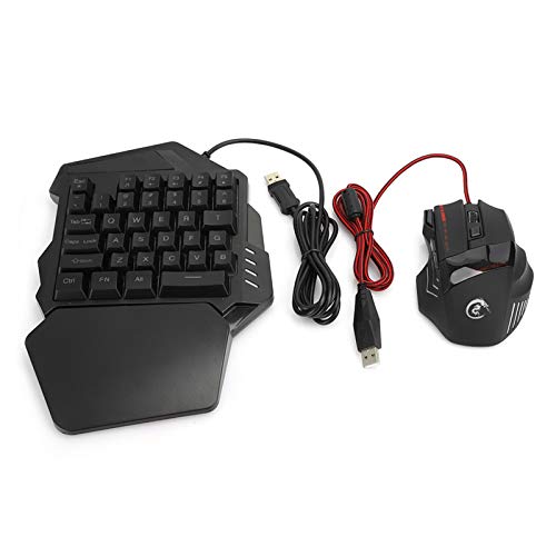 Tangxi Wired Gaming Keyboard Mouse Set Computer Einhand-Gamer 5 Einstellbare DPIs Keyboard Mäuse Combo für Win 2000/Win XP/Win ME/Vista/Win7/Win8/Android/Linux/OS X System von Tangxi
