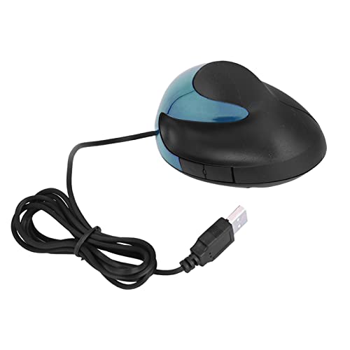 Tangxi Wired Vertical Mouse, 3200DPI USB Vertical Wired Mouse Ergonomisches Design, Wrist Rest Gaming Mäuse für Laptop/PC (Blau) von Tangxi