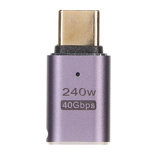 USB-C-Stecker-Adapter, 240 W, Schnelles Laden, 40 Gbit/s, Typ-C-Buchse auf Stecker-Adapter, LED-Anzeige, 8K, 60 Hz, USB-C-Stecker-Adapter für Handy, Tablet, Laptop von Tangxi
