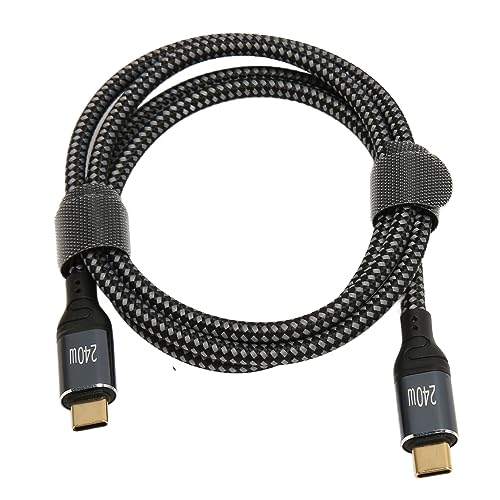 USB-C-auf-USB-C-Kabel für Tablet, 240 W, PD3.1, Schnelles Aufladen, 480 Mbit/s, 3,3 Fuß USB-C-Verlängerungskabel, Stecker auf Stecker, Aluminiumlegierung, Leicht und Tragbar von Tangxi
