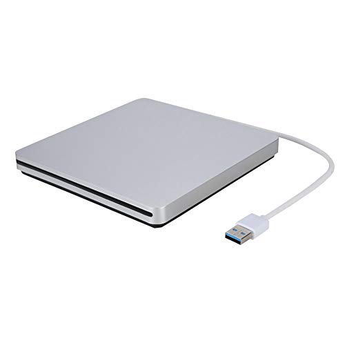 USB3.0 Externer CD-Treiber, Tragbarer CD-DVD-Rewriter Burner Writer Kompatibel mit Laptop Desktop PC, Plug and Play von Tangxi
