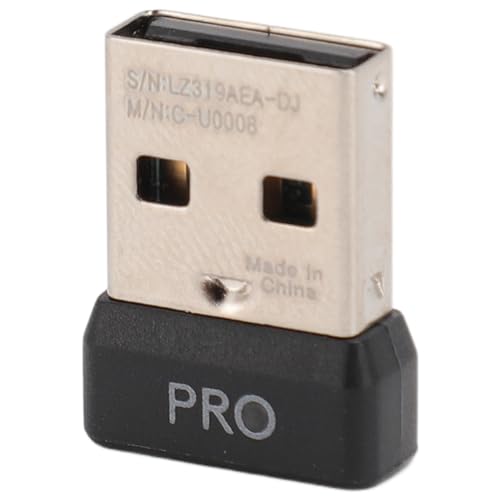 Universeller Maus-USB-Empfänger, 2,4-G-Wireless-USB-Dongle-Mausempfänger-Ersatz, Langlebiger ABS-Wireless-USB-Adapter für G Pro-Maus, Kompakt und Tragbar von Tangxi