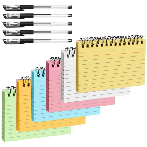 Tanstic 305Pcs Spiral gebundene Index Karten Kit, 3 x 5 Zoll 6 Farben regierte Index Karten Flash Karten Notizkarten, farbige Spiral Taschenkarten Notecards mit Stiften für Home School Office Tanstic 305Pcs Spiral gebundene Index Karten Kit, 3 x 5 Zoll 6 Farben regierte Index Karten Flash Karten Notizkarten, farbige Spiral Taschenkarten Notecards mit Stiften für Home School Office von Tanstic