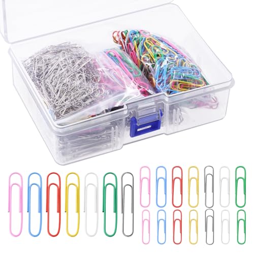 Tanstic 900Pcs 2In 1.3In 1.1In Papierklammern Sortiment Kit, 450Pcs Silber Papierklammern und 450Pcs Papierklammern bunt, kleine, mittlere und große Papierklammern, für Dokument Organisieren Tanstic 900Pcs 2In 1.3In 1.1In Papierklammern Sortiment Kit, 450Pcs Silber Papierklammern und 450Pcs Papierklammern bunt, kleine, mittlere und große Papierklammern, für Dokument Organisieren von Tanstic