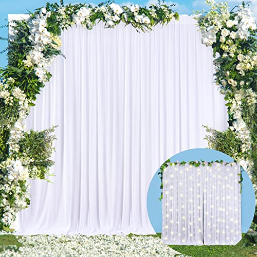 25,4 x 25,4 cm weißer Hintergrund für Partys, Hochzeiten, faltenfrei, weiße Fotovorhänge, Hintergrundvorhänge, Stoffdekoration für Babyparty, 1,5 x 3 m, 2 Paneele 25,4 x 25,4 cm weißer Hintergrund für Partys, Hochzeiten, faltenfrei, weiße Fotovorhänge, Hintergrundvorhänge, Stoffdekoration für Babyparty, 1,5 x 3 m, 2 Paneele von Tao-Ge