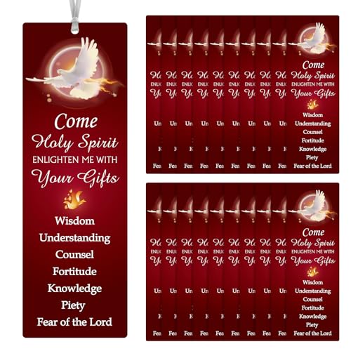 TaoBary Lesezeichen "Come Holy Spirit", Pfingsten, Geschenk, Taube, Flamme, christlich, religiös, Heiliger Geist, Lesezeichen für Kirchenpreise, Partygeschenke, 60 Stück TaoBary Lesezeichen "Come Holy Spirit", Pfingsten, Geschenk, Taube, Flamme, christlich, religiös, Heiliger Geist, Lesezeichen für Kirchenpreise, Partygeschenke, 60 Stück von TaoBary