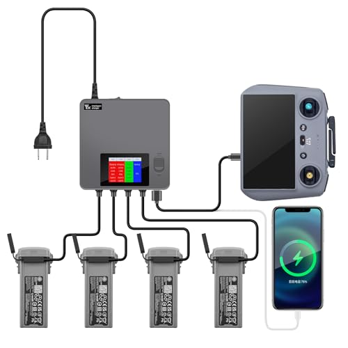 Taoke Akku-Ladehub mit farbigem Digitaldisplay, 4-Kanal-Digitalanzeige, Speicherung und Aufladen für DJI Mavic AIR 3 Taoke Akku-Ladehub mit farbigem Digitaldisplay, 4-Kanal-Digitalanzeige, Speicherung und Aufladen für DJI Mavic AIR 3 von Taoke