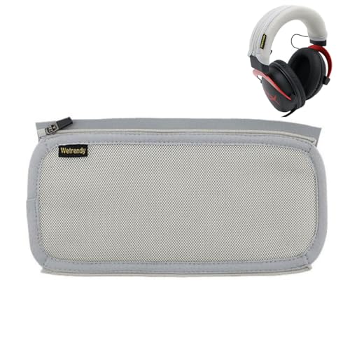 Taoricen Kopfband Hülle Kompatibel mit HyperX Cloud 2 Kopfhörer, Atmungsaktives Mesh Schutz-Zubehör (Silber Weiß) von Taoricen