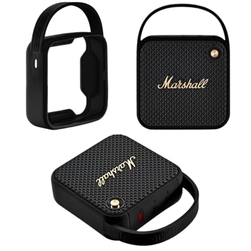 Taoricen Silikon Hülle Kompatibel mit Marshall WILLEN Lautsprecher, Tragbare Handheld-Schutztasche (Schwarz) von Taoricen