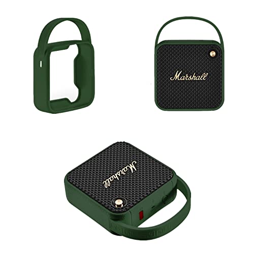 Taoricen Silikonhülle Kompatibel mit Marshall WILLEN Bluetooth Lautsprecher, tragbar Sanft Silikon Handhaben (Grün) von Taoricen