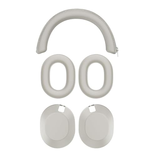 Taoricen Silikonhülle für Sony WH-1000XM6 Kopfhörer, zum Schutz von Kopfband, Ohrpolstern, Kopfhörergehäuse, Einfarbige Weiche Schutzhülle (5 Stück) (Beige) von Taoricen