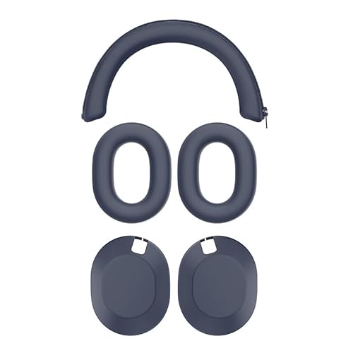 Taoricen Silikonhülle für Sony WH-1000XM6 Kopfhörer, zum Schutz von Kopfband, Ohrpolstern, Kopfhörergehäuse, Einfarbige Weiche Schutzhülle (5 Stück) (Blau) von Taoricen