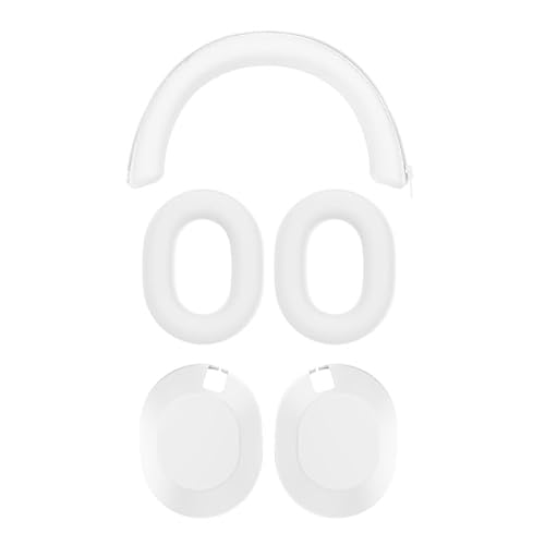 Taoricen Silikonhülle für Sony WH-1000XM6 Kopfhörer, zum Schutz von Kopfband, Ohrpolstern, Kopfhörergehäuse, Einfarbige Weiche Schutzhülle (5 Stück) (Weiß) von Taoricen