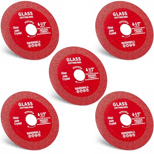 Taoskai 5 Stück Glas-Trennscheibe 11,4 cm für Winkelschleifer, Steinplatten-Schleifscheibe, Discos para Cortar Ceramica, Diamantsägeblatt für Schleifmaschine, Jade, Keramik, Kristall, Weinflaschen Taoskai 5 Stück Glas-Trennscheibe 11,4 cm für Winkelschleifer, Steinplatten-Schleifscheibe, Discos para Cortar Ceramica, Diamantsägeblatt für Schleifmaschine, Jade, Keramik, Kristall, Weinflaschen von Taoskai