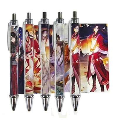 Tian Guan Ci Fu Kugelschreiber Set Schwarz Mo Dao Zu Shi Ballpoint Pen 0.5 MM Xie Lian Wei Wuxian Anime Gel Pen Für Studenten Büro von Taoyuany