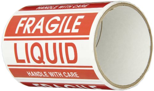TapeCase SHIPLBL-039-50 Etikett "Fragile, Liquid", 50 Stück pro Packung von TapeCase