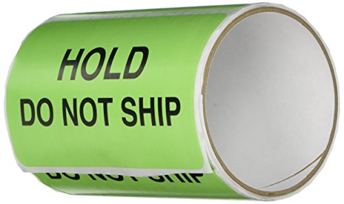 TapeCase SHIPLBL-052-50 "Hold, Do Not Ship" Etiketten, 50 Stück pro Packung von TapeCase