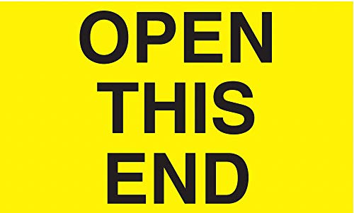 TapeCase SHIPLBL-069-50 "Open This End" Etikett, 50 Stück pro Packung (1 Pack) von TapeCase