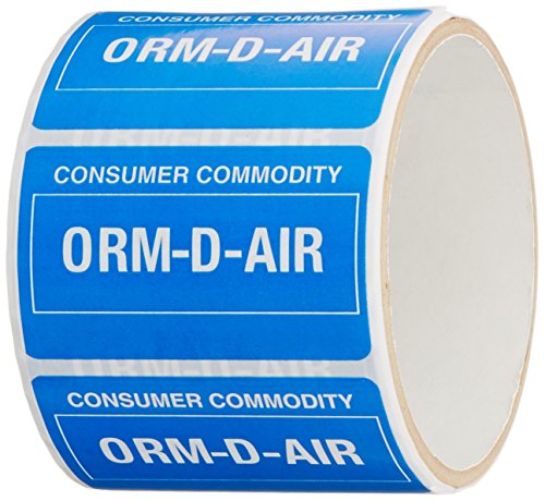 TapeCase SHIPLBL-071-50 "ORM D Air" Etiketten, 50 Stück pro Packung von TapeCase