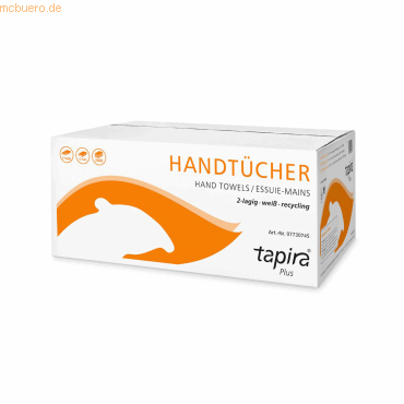 Tapira Papierhandtuch Plus 07730743 2-lagig V-Falz weiß 3.990 Stück Tapira Papierhandtuch Plus 07730743 2-lagig V-Falz weiß 3.990 Stück von Tapira