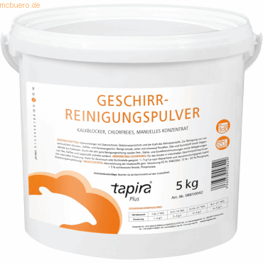 Tapira Spülmaschinenpulver CF T8429 5kg Tapira Spülmaschinenpulver CF T8429 5kg von Tapira