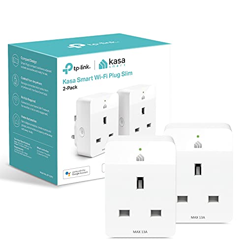 TP-Link Kasa Mini Smart Plug, Wi-Fi Outlet, Works with Amazon Alexa (Echo and Echo Dot), Google Home and Samsung SmartThings, Wireless Smart Socket (KP105P2), Certified for Humans Device, Pack of 2 von Tapo