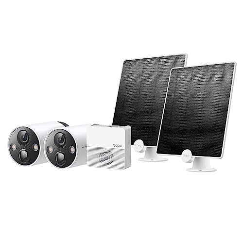 TP-Link Tapo 2K 4MP Solar Überwachungskamera Aussen Akku, Bundle aus Tapo C420S2 und 2 Tapo A200, Nur 30min benötigtes Sonnenlicht pro Tag von Tapo