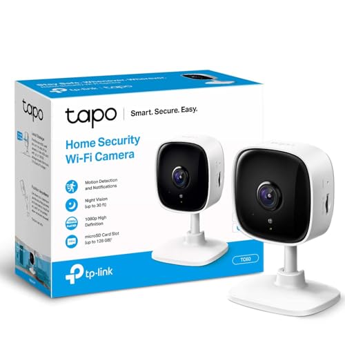 Tapo TC60 Innenkamera Haus Überwachungskamera, WLAN Kamera, Keine Monatliche Gebühr, KI-Erkennung, Hund Welpenkamera, Babykamera Monitor, CCTV, 2-Wege-Gespräch, Erweiterte Nachtsicht, Funktioniert mit von Tapo