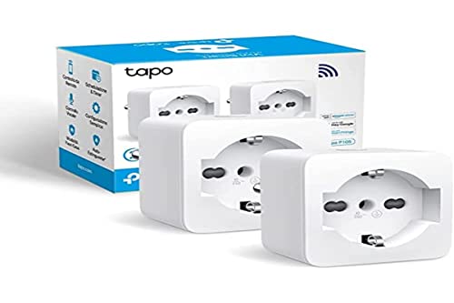 TP-Link Tapo P105 (2 Stück) italienische Smart-Steckdose, intelligentes WLAN, Sprachsteuerung, kompatibel mit Alexa und Google Home, Fernbedienung über Tapo-App, Vorwahlzeit von Tapo