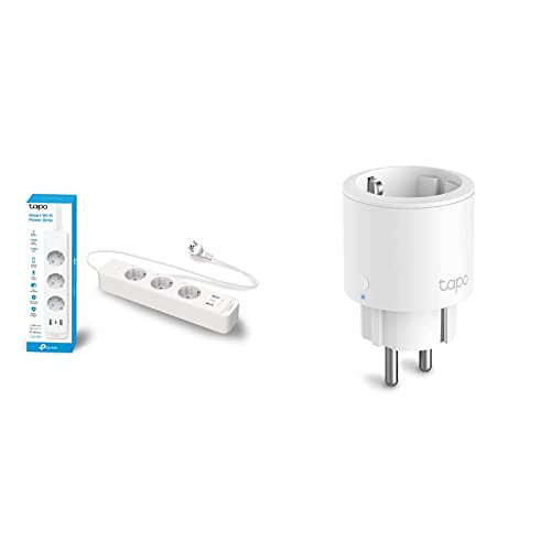 TP-Link Tapo P300 steckdosenleiste mit 2 USB-Anschlüsse & 1 Type C-Anschlüsse,1.5M,Weiss & TP-Link Tapo Nano Smart WLAN Steckdose Tapo P115 mit Energieverbrauchskontrolle von Tapo