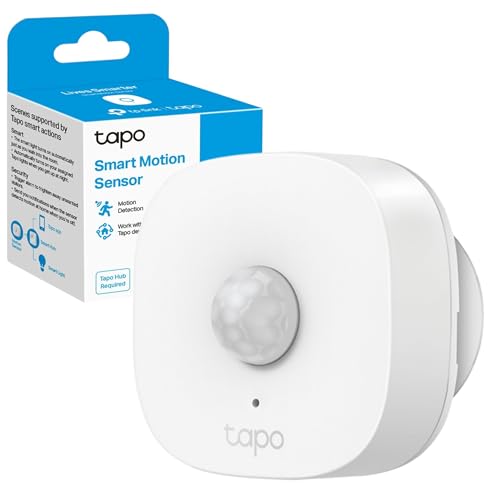 TP-Link Tapo Smart Bewegungsmelder, flexible Empfindlichkeitssteuerung, magnetische Befestigung, Batterie im Lieferumfang enthalten, einfache Installation, funktioniert mit Alexa und Google Home, Tapo Hub erforderlich separat erhältlich (Tapo T100) von Tapo