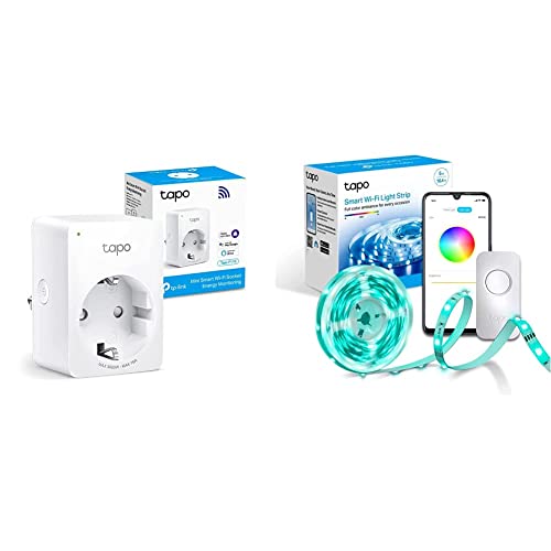 TP-Link Tapo Smart WLAN Steckdose Tapo P110 mit Energieverbrauchskontrolle, Smart Home Alexa Steckdose, funktioniert mit Alexa, Google Home, Sprachsteuerung, Fernzugriff, Kein Hub notwendig, Mini von Tapo