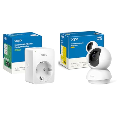 TP-Link Tapo Smart WLAN Steckdose Tapo P110 mit Energieverbrauchskontrolle, Smart Home Alexa Steckdose, funktioniert mit Alexa, Google Home, Sprachsteuerung, Fernzugriff, Kein Hub notwendig, Mini von Tapo