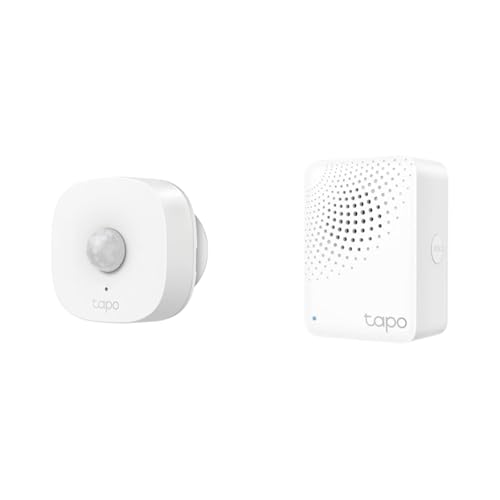 Tapo Smart Home Bundle, Tapo H100 Smart Hub mit Klingelton + TP-Link Tapo T100 Bewegungsmelder, kann mit Tapo-Kameras, intelligenten Steckern und intelligenter Beleuchtung zusammenarbeite von Tapo
