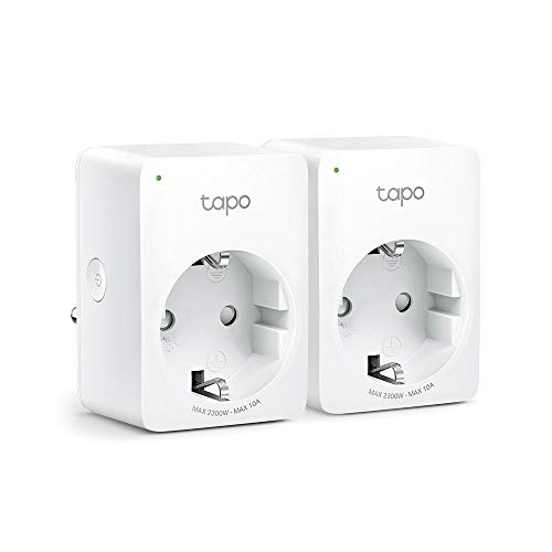 Tapo Smart WLAN Steckdose,Alexa Steckdose 2er Pack, Smart Home WiFi Steckdose, Alexa Zubehör,funktioniert mit Alexa,Google Home,Tapo App, Sprachsteuerung, Fernzugriff,Kein Hub notwendig, Mini von Tapo