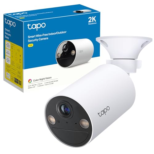 Tapo TC82 2K Akku Überwachungskamera Aussen Kabellos, Innen & Außen CCTV-Kamera, Farbnachtsicht, Keine Monatliche Gebühr, KI-Erkennung, IP65, 180 Tage Akkulaufzeit, Funktioniert mit Alexa & Google Tapo TC82 2K Akku Überwachungskamera Aussen Kabellos, Innen & Außen CCTV-Kamera, Farbnachtsicht, Keine Monatliche Gebühr, KI-Erkennung, IP65, 180 Tage Akkulaufzeit, Funktioniert mit Alexa & Google von Tapo