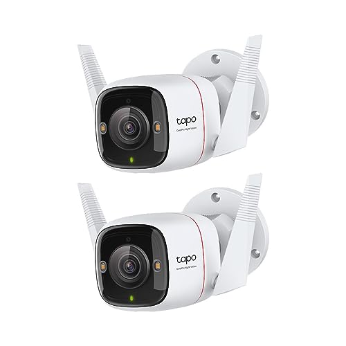 TP-Link Tapo C310P2 Überwachungskamera Außen, WLAN IP Kamera, 3MP Hochauflösung, 30m Nachtsicht, Bewegungserkennung, IP66,Alarmmeldung, Zwei Wege Audio,unterstützt Alexa & Google Assistant, 2 Stück TP-Link Tapo C310P2 Überwachungskamera Außen, WLAN IP Kamera, 3MP Hochauflösung, 30m Nachtsicht, Bewegungserkennung, IP66,Alarmmeldung, Zwei Wege Audio,unterstützt Alexa & Google Assistant, 2 Stück von Tapo