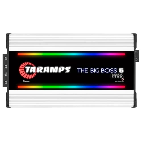THE BIG BOSS 5 Bass Taramps Klasse D weißer RBG Verstärker (1 K 5000 Watt RMS) von Taramps