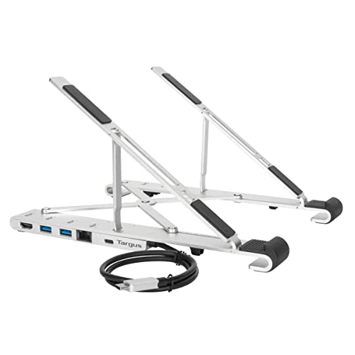 Targus AWU100005GL Tragbarer Ständer mit integriertem Dock, Grau und Schwarz von Targus