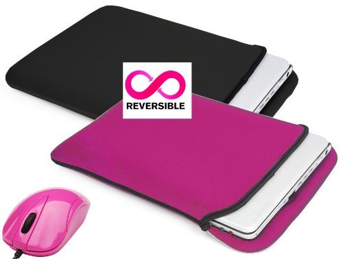 Targus 17.3 Zoll Laptop-Tasche/Neopren Laptop-Tasche mit Schultergurt & Tragegriff in rosa von Targus