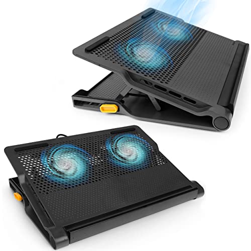 Targus 43,2 cm (17 Zoll) Dual Fan Lap Chill Mat Plus – Ergonomisches, Neopren Laptop Kühlkissen, Hitzeschutz Laptop Kühler, Dual-Fan Wärmeverteilung, 4 Port USB Hub Laptop Ventilator (AWE81US) schwarz von Targus