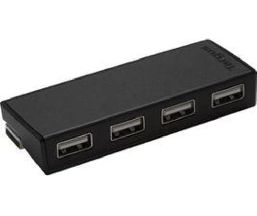 Targus ACH114US USB 2.0 Hub mit 4 Anschlüssen, schlank, reisefreundlich, Schwarz von Targus