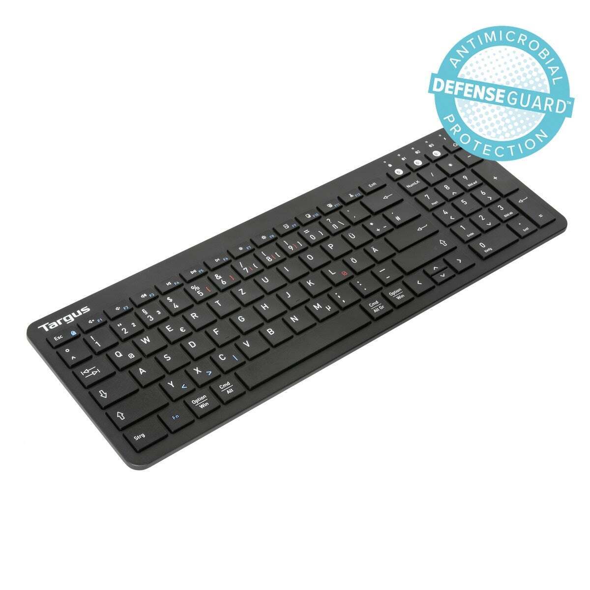 Targus Antimikrobielle Bluetooth-Universal-Tastatur, schwarz, plattformübergreifend von Targus