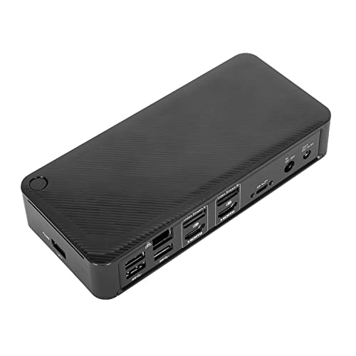 Targus DOCK182EUZ Docking Station DV4K Universal USB-C con Power Delivery de 100 W, hub multipuerto para Ampliar el Escritorio con 1 o 2 monitores, estación base – Negro von Targus