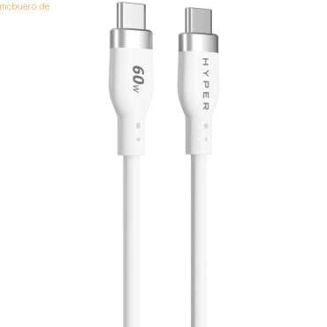 Targus Hyper 1.5m Silicone USB-C to USB-C 60W Charging Cable, White Targus Hyper 1.5m Silicone USB-C to USB-C 60W Charging Cable, White von Targus