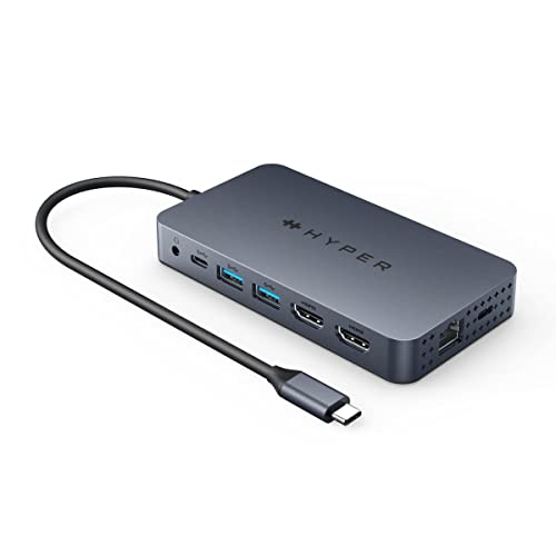 Targus HyperDrive HDM1HBUGL Dual 4K HDMI 10-in-1 USB-C Hub für M1/M2 MacBooks - Mitternachtsblau von Targus