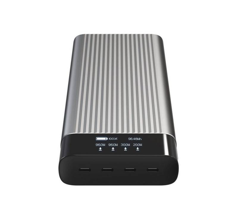 Targus HyperJuice 245W USB-C Battery Pack mit OLED Display Powerbank, 27.000 mAh, PD3.0, QC 4.0, 2x 100W und 2x 65W von Targus