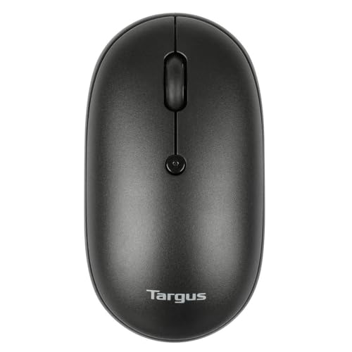 Targus Kompakte Multi-Geräte-Maus, antimikrobielle Oberfläche, Wireless, kabellos, 2,4 GHz oder Bluetooth, schwarz von Targus