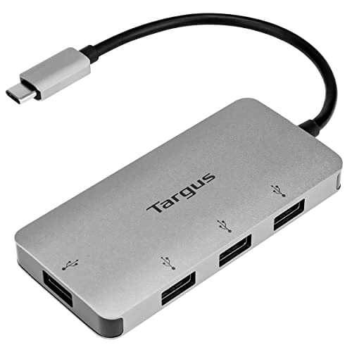 Targus USB Hub, USB Adapter von USB-C auf USB-A 3.0, "Works With Chromebook" zertifizierte Dockingstation für bis zu 4 USB Geräte – ACH226EU von Targus